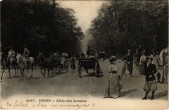 Carte postale ancienne Allée des Acacias
                                                                     à Paris 16e
                                