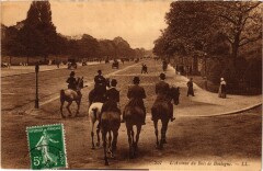 Carte postale ancienne L'Avenue du Bois de Boulogne
                                                                     à Paris 16e
                                