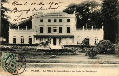 Carte postale ancienne La Villa de Longchamp au Bois de Boulogne
                                                                     à Paris 16e
                                