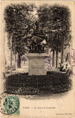 Carte postale ancienne Statue de Lamartine
                                                                     à Paris 16e
                                
