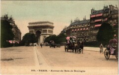 Carte postale ancienne Avenue du Bois de Boulogne
                                                                     à Paris 16e
                                