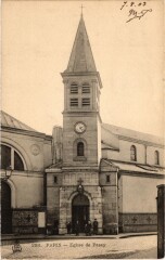 Carte postale ancienne Eglise de Passy
                                                                     à Paris 16e
                                