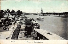 Carte postale ancienne La Seine au Point-du-Jour
                                                                     à Paris 16e
                                