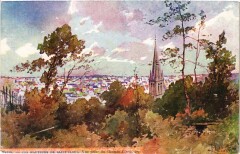Carte postale ancienne Paris 16e-Les Hauteurs de Saint-Cloud-Vue prise du Chemin Circulaire
                                                                     à Saint-Cloud
                                