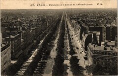 Carte postale ancienne Panorama de l'Avenue de la Grande-Armée
                                                                     à Paris 16e
                                