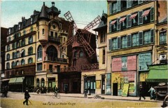 Carte postale ancienne Le Moulin Rouge
                                                                     à Paris 9e
                                