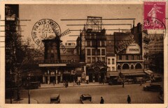 Carte postale ancienne Le Moulin Rouge
                                                                     à Paris 18e
                                