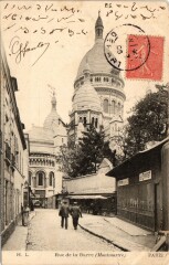 Carte postale ancienne Montmartre - Rue de la Barre
																	 à Paris 18e
								