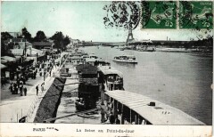 Carte postale ancienne La Seine au Point-du-Jour
                                                                     à Paris 16e
                                