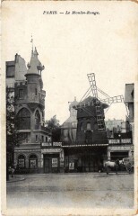 Carte postale ancienne Le Moulin Rouge
                                                                     à Paris 18e
                                