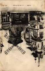 Carte postale ancienne Le Moulin Rouge
                                                                     à Paris 18e
                                