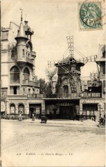 Carte postale ancienne Le Moulin Rouge
                                                                     à Paris 18e
                                