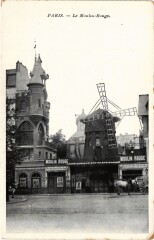 Carte postale ancienne Le Moulin Rouge
                                                                     à Paris 18e
                                