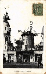 Carte postale ancienne Le Moulin Rouge
                                                                     à Paris 18e
                                