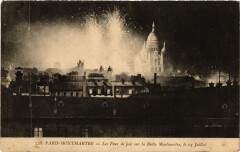 Les Feux de joie sur la Butte Montmartre, le 14 Juillet à Paris 9e