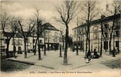 Carte postale ancienne La Place du Tertre à Montmartre
                                                                     à Paris 18e
                                