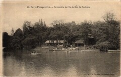 Perspective de l'Ile du Bois de Boulogne à Paris