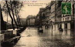 Paris 6e Paris-Inondations de Paris-Quai des Grands-Augustins à Paris 6e