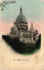 Carte postale ancienne Eglise du Sacré-Coeur
                                                                     à Paris 18e
                                