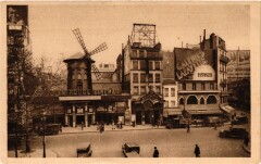 Carte postale ancienne Le Moulin Rouge
                                                                     à Paris 18e
                                
