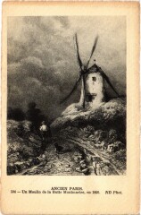 Un Moulin de la Butte Montmartre en 1850 à Paris 18e