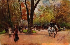 Carte postale ancienne Le Bois de Boulogne
                                                                     à Paris 16e
                                
