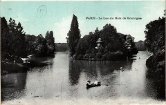Carte postale ancienne Le Lac du Bois de Boulogne
                                                                     à Paris 16e
                                