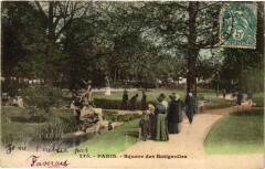 Carte postale ancienne Le Square des Batignolles
                                                                     à Paris 17e
                                
