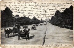 Carte postale ancienne Avenue du Bois de Boulogne
                                                                     à Paris 16e
                                