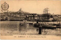 Marseille - N.-D. de la Garde, vue du Vieux Port à Marseille