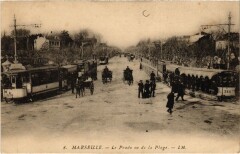 Marseille - Le Prado vu de la Plage à Marseille