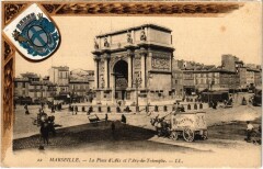 Marseille - La Place d'Aix et l'Arc-de-Triomphe à Marseille