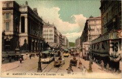 Marseille La Bourse et la Cannebiere à Marseille