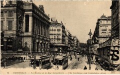Marseille La Bourse et la Rue Cannebiere à Marseille