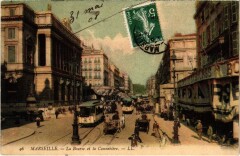 Marseille La Bourse et la Cannebiere à Marseille