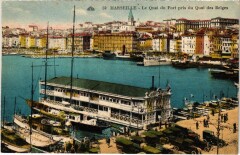 Marseille Le Quai du port pris du Quai des Belges à Marseille