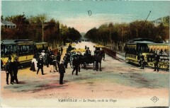 Marseille Le Prado vu de la Plage à Marseille