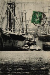 Marseille - Sous la Neige (14 Janvier 1914) Voiliers dans le à Marseille