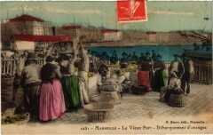 Marseille - Le Vieux Port Débarquement d'Oranges à Marseille
