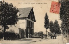 Belloy La Grande Route et le Cafe de la Gare