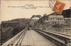 Viaduc des Fades - Vue prise du Viaduc - La Gare et l'Hotel Faure