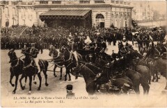 1903 Roi et reine d'Italie a Paris quitte la gare Royalty -
													75 Paris
												