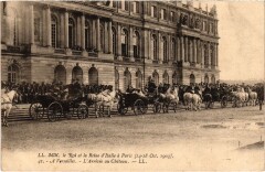 1903 Roi et reine d'Italie a Paris a Versailles Royalty
