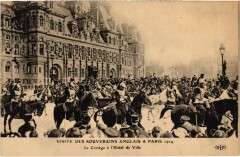 1914 Paris Hotel de Ville Cortege British Royalty