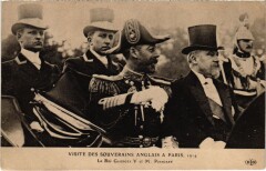 1914 Paris Roi Georges V M. Poincare British Royalty