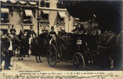 Alphonse Xiii a Paris arrivee du roi Spanish Royalty