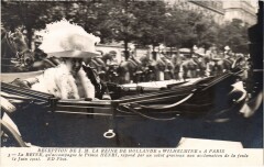 Reine Wilhelmina 1912 a Paris Prince Henri Dutch Royalty -
													75 Paris
												