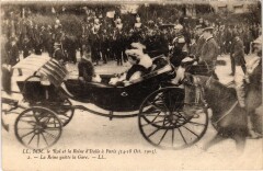 1903 Roi et reine d'Italie a Paris quitte la gare Royalty -
													75 Paris
												