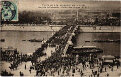 Alphonse Xiii a Paris Pont de la Concorde Spanish Royalty -
													75 Paris
												