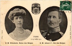 Paris Elisabeth Reine Albert Ier Roi Belgian Royalty